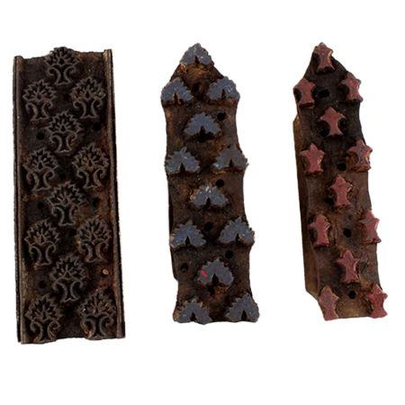 Set of 3 Piece New Mix Wooden Printing Blocks